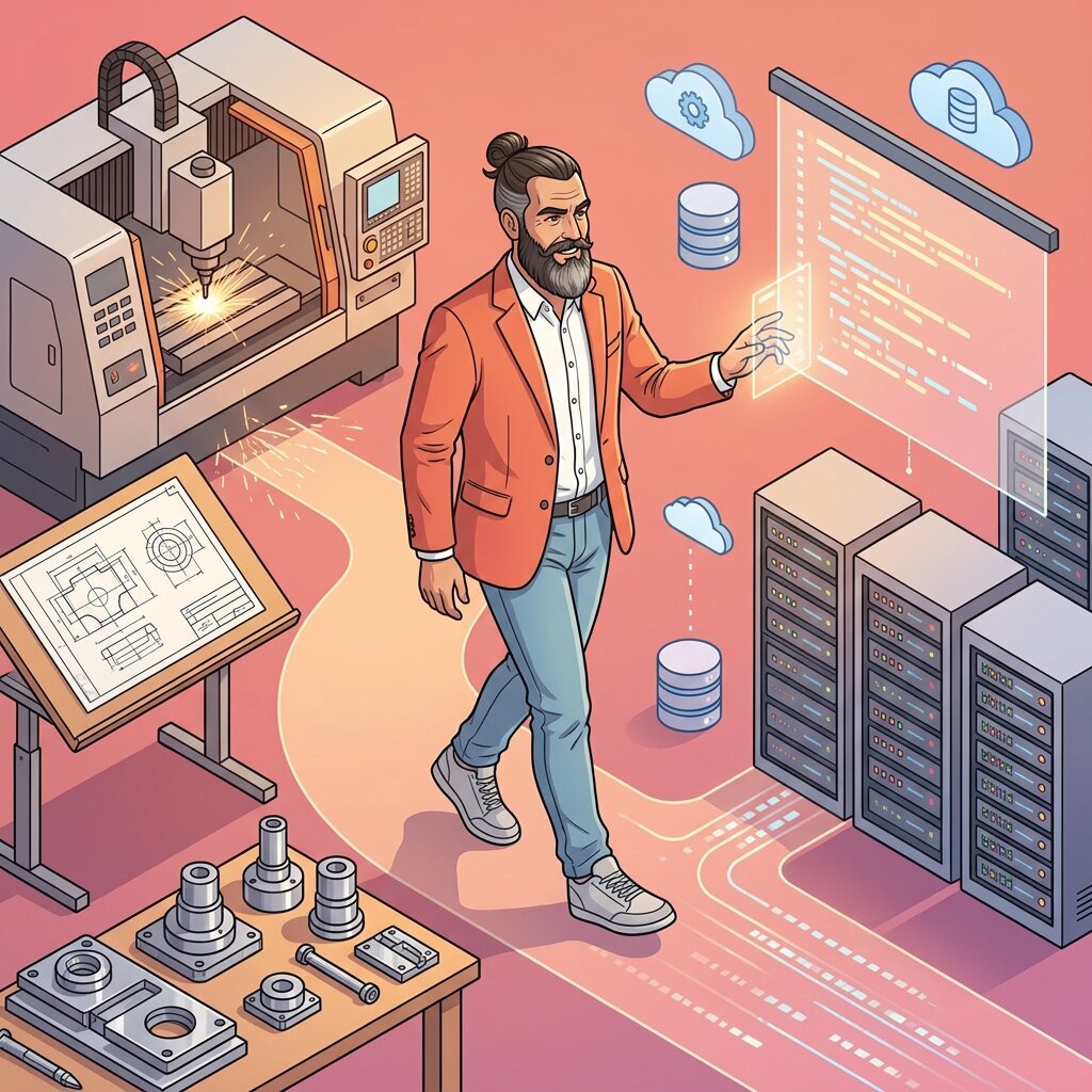 Marco cammina tra il mondo meccanico e quello digitale